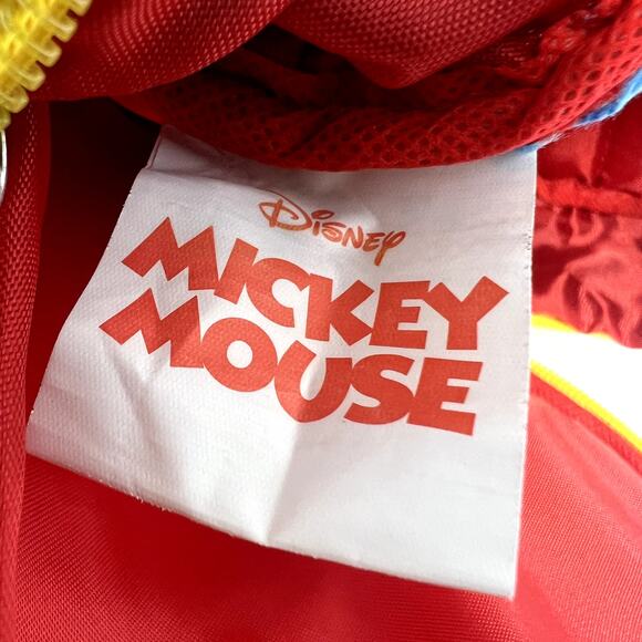 Disney Mini Backpack Book bag Lunch Bag Toddler Mickey Mouse Ears Red Green - Picture 3 of 12